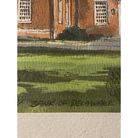 Framed Watercolor print of The Old State House, Dover Delaware by Davis Gray EUC - Picture 6 of 11